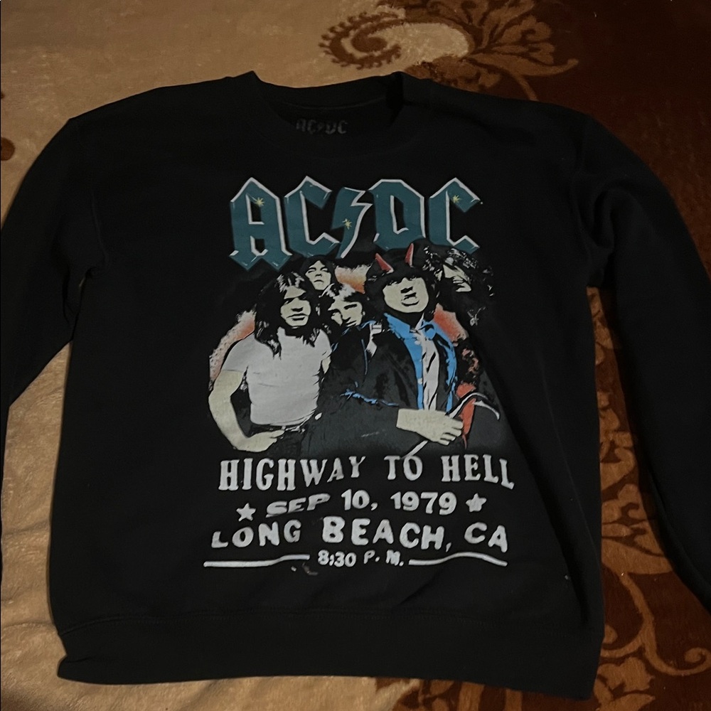 AC/DC Black Highway to Hell Crewneck Sweater